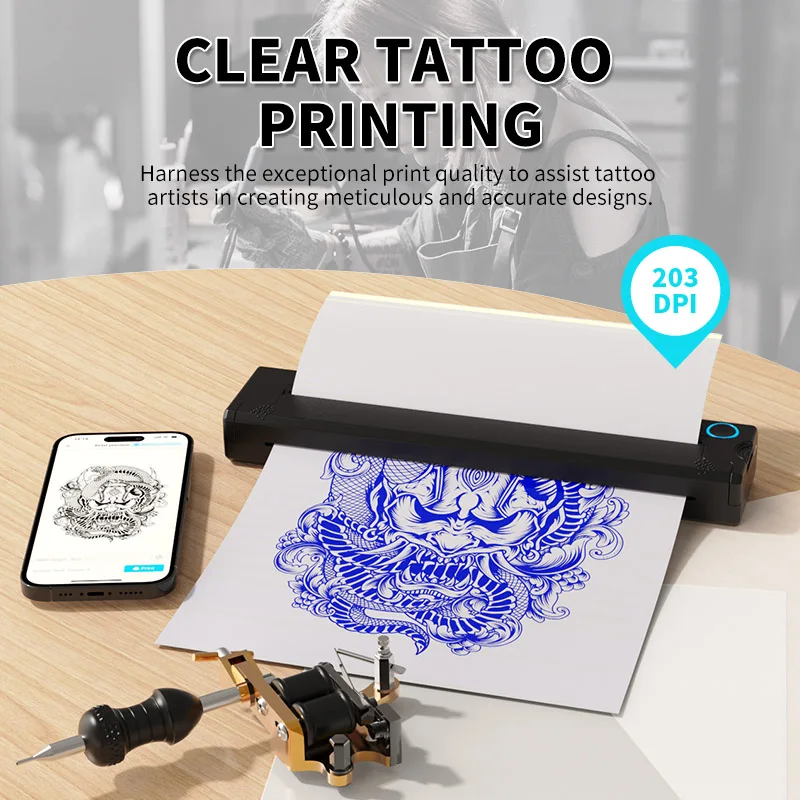 Newyes Hot A4 Letter Size Tattoo Thermal Copier Machine Wireless Tattoo Transfer Machine Portable Tattoo Stencil Printer