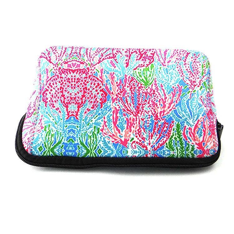 Factory supply neoprene sublimation cosmetic pouch make up bag