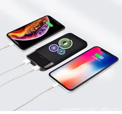 Dual usb  light up 8000mah big capacity mobile charger powerbank led power banks & power station