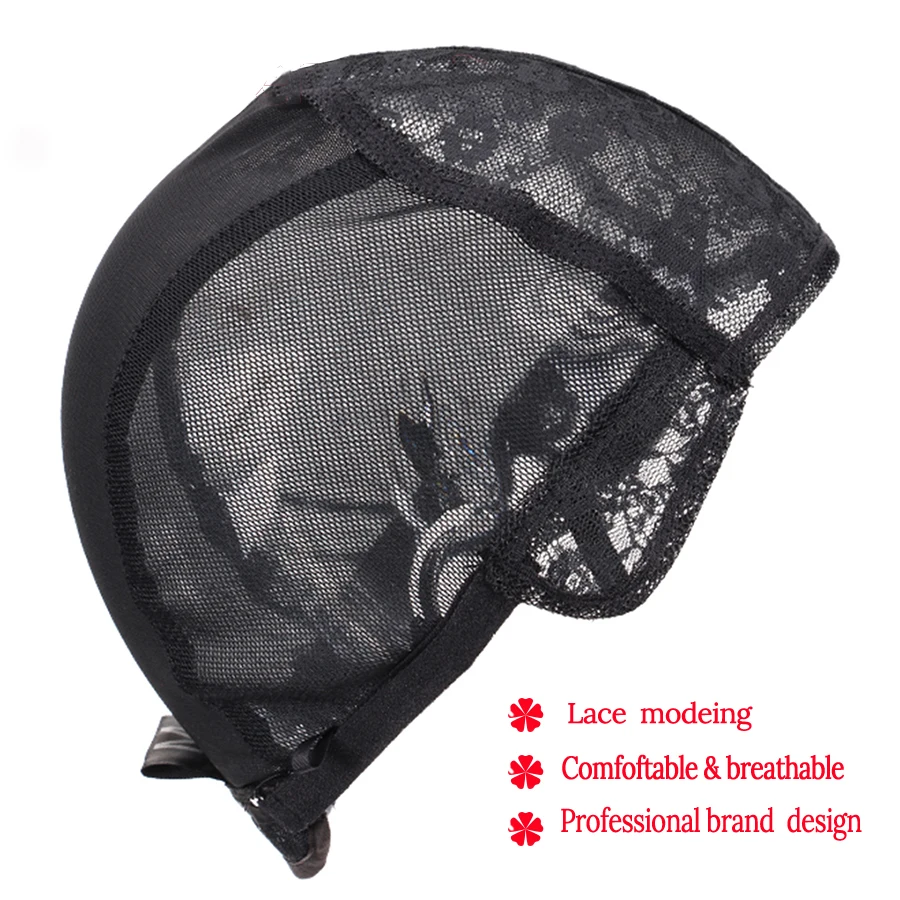 Leeons Professional Brand Design Double Lace Full Lace Wig Cap with Adjustable Strap