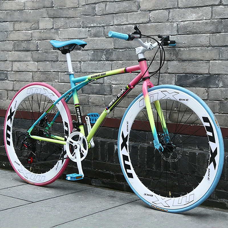 tianjin 21 Speed wheel 26 inch carbon aluminum alloy frame gray Fixed Gear road bicycle man cheap dirt bikes for adults