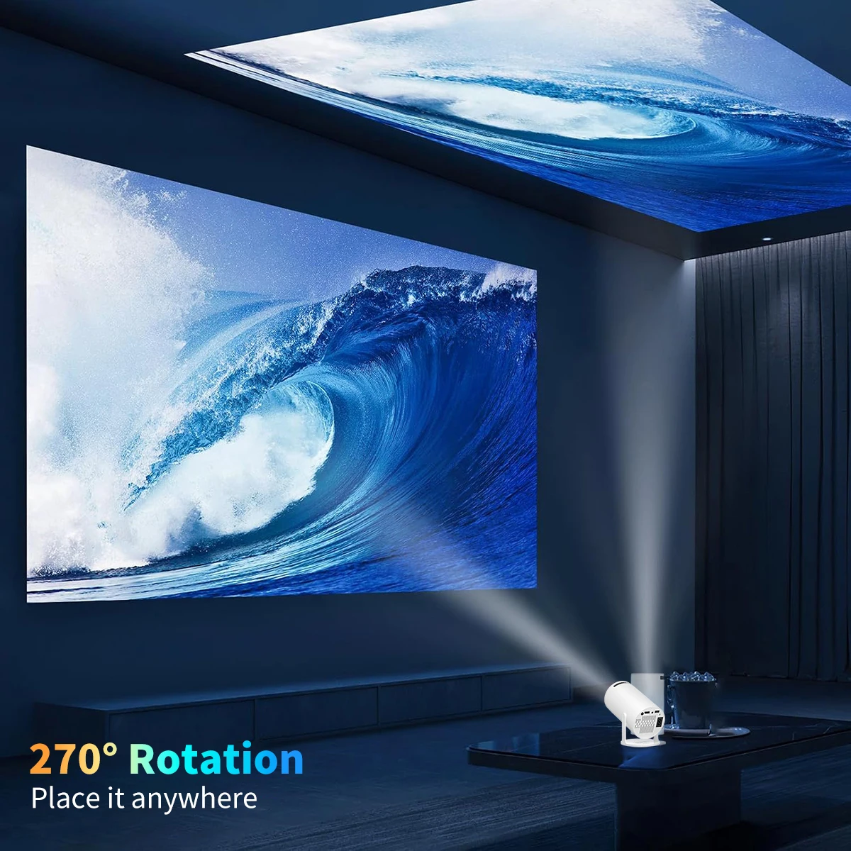Hy300 pro Smart 4K проектор двойной Wi-Fi BT 5 0 беспроводной экран Проекционный мобильный источник питания портативный для помещений