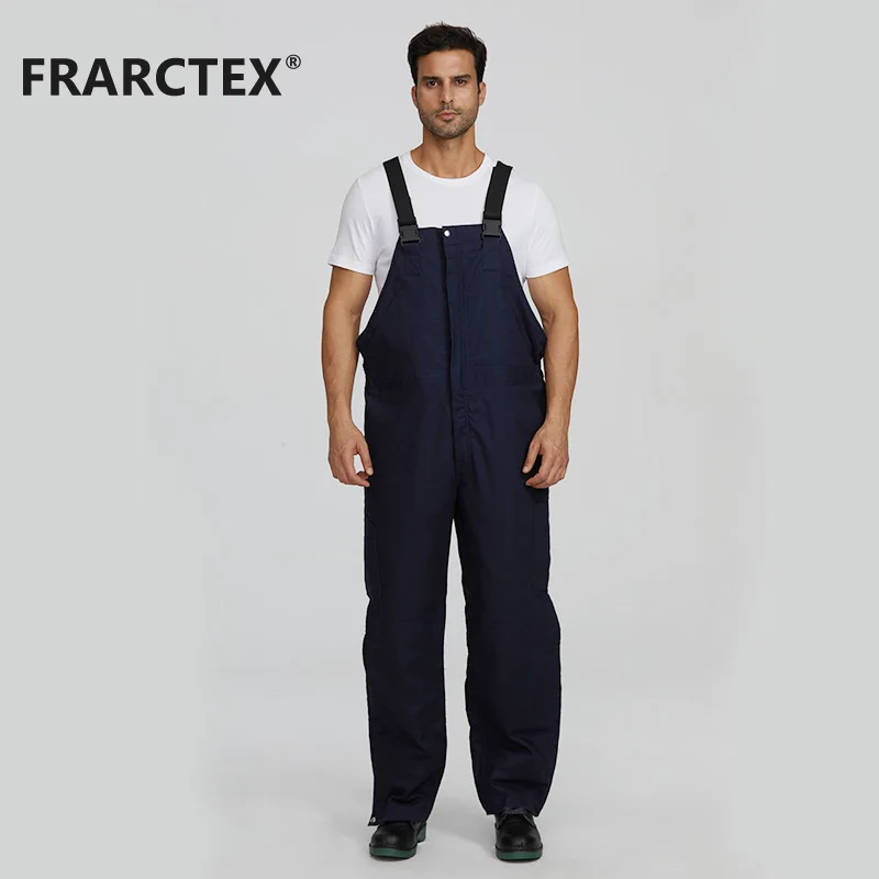 FRARCTEX Mens Fire Resistant Insulated Welding Bib Cargo Pants Safety Overall Workwear With Side Pockets