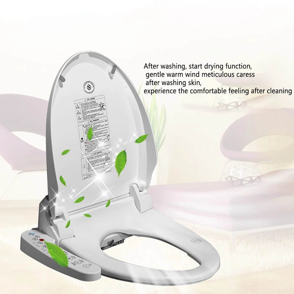 Warm Cold Water Wash Spray Automatic Dry Smart Electric Bidet Toilet Seat Intelligent
