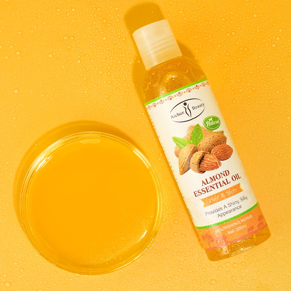 Aichun Wholesale Natural Almond Body Whitening Oil Pure Almond Essential Original Style Oil For Skin Nourishing And Moisturizing