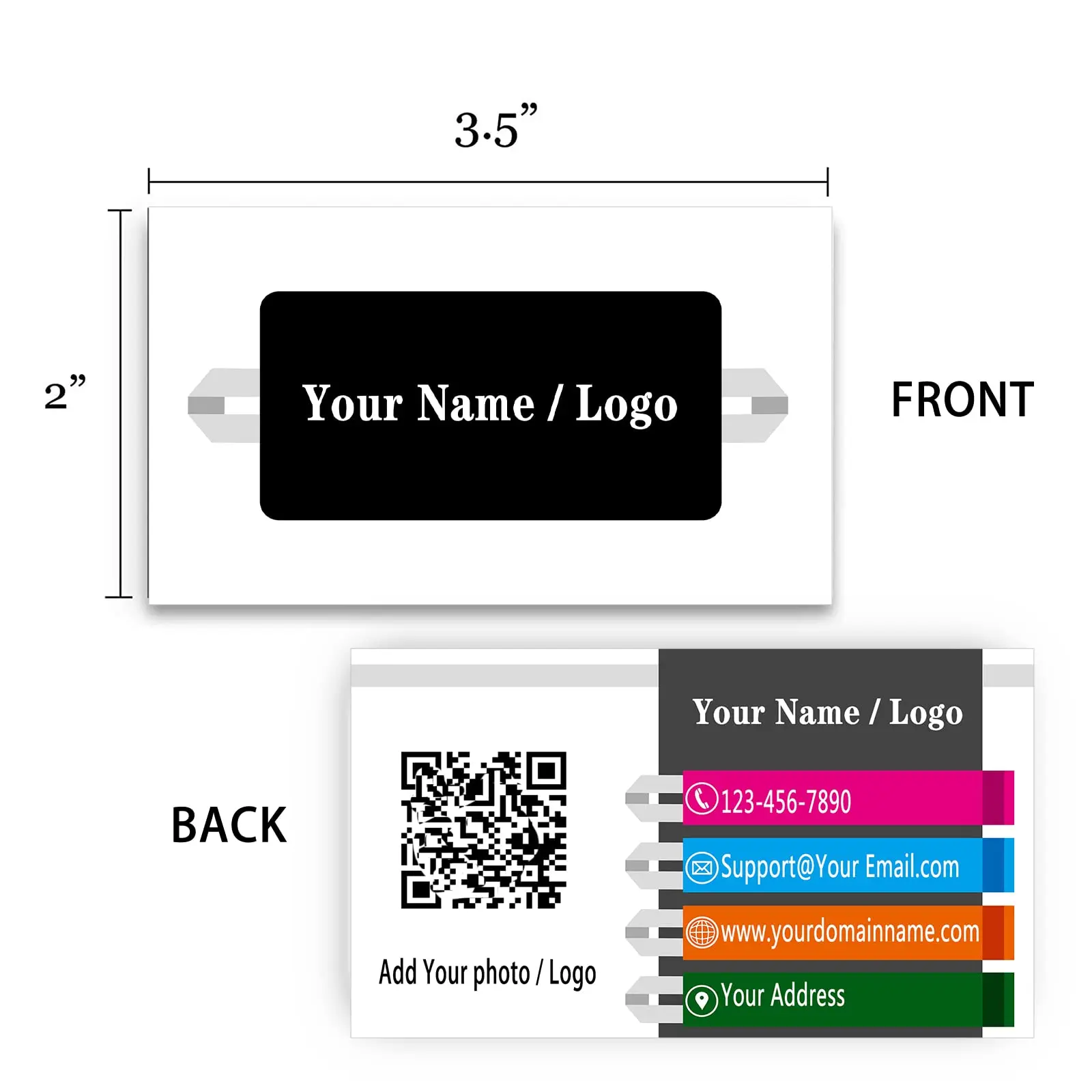 business cards black