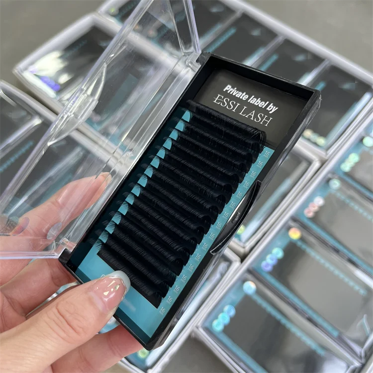 0.03 0.05 0.07 Individual Volume Lashes Super Soft Matte Black Volume Lash Trays Fluffy Cashmere Eyelash Extensions