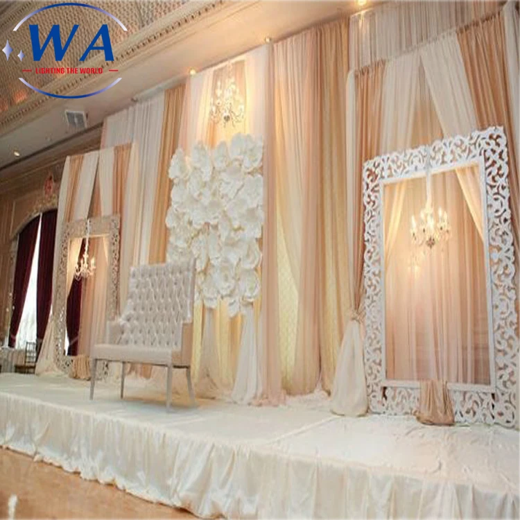 Popular Pipe and Drape Set Wedding Stage Decoration Indian Curtains Backdrop Wedding Mandap