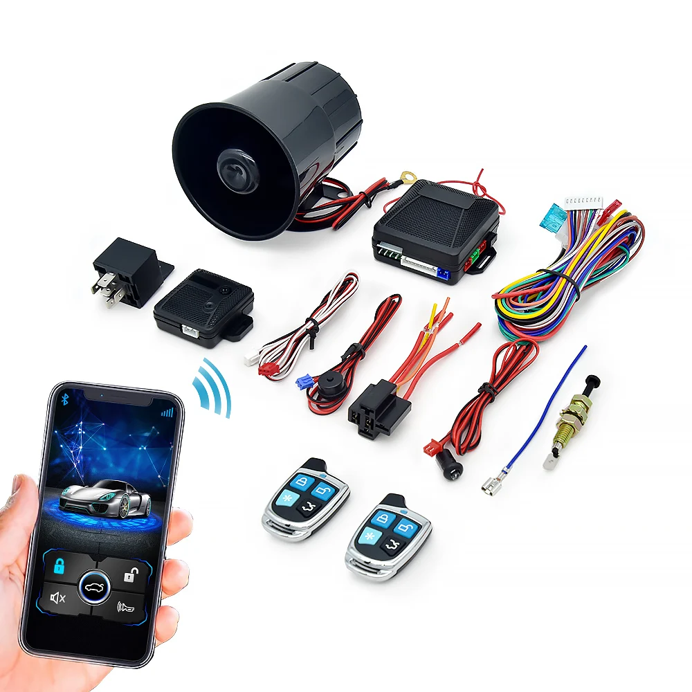 Беспроводная однонаправленная Автомобильная охранная сигнализация ручная дистанционная сирена универсальная с приложением