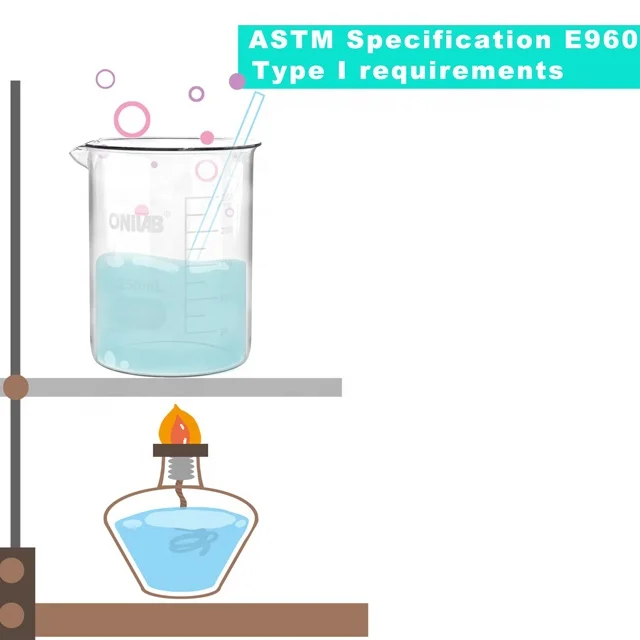 Heavy Duty 250mL Glass Beaker Double Scale