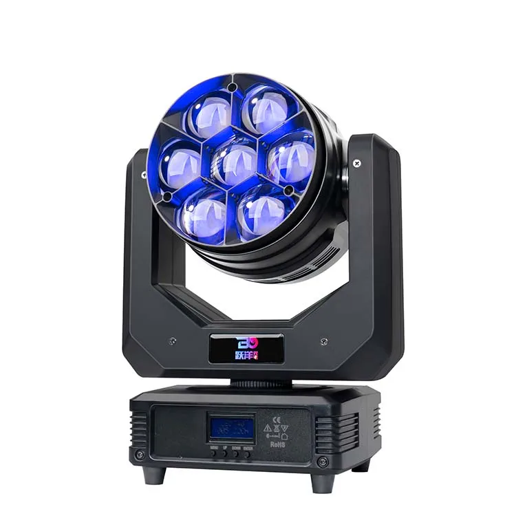 motorized zoom 7x40w RGBW 4 in 1 mini LED moving head wash beam effect smooth dimming stage lighting
