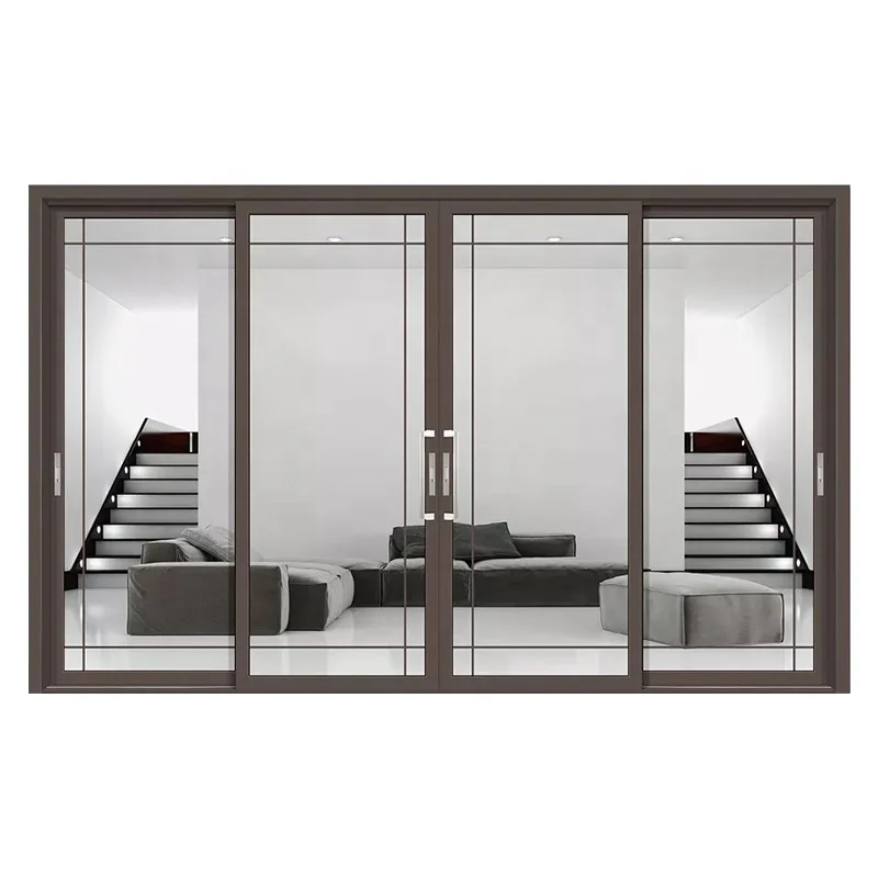 High Quality Double Glazed Sliding Door Thermal Break Aluminum Exterior Sliding Doors