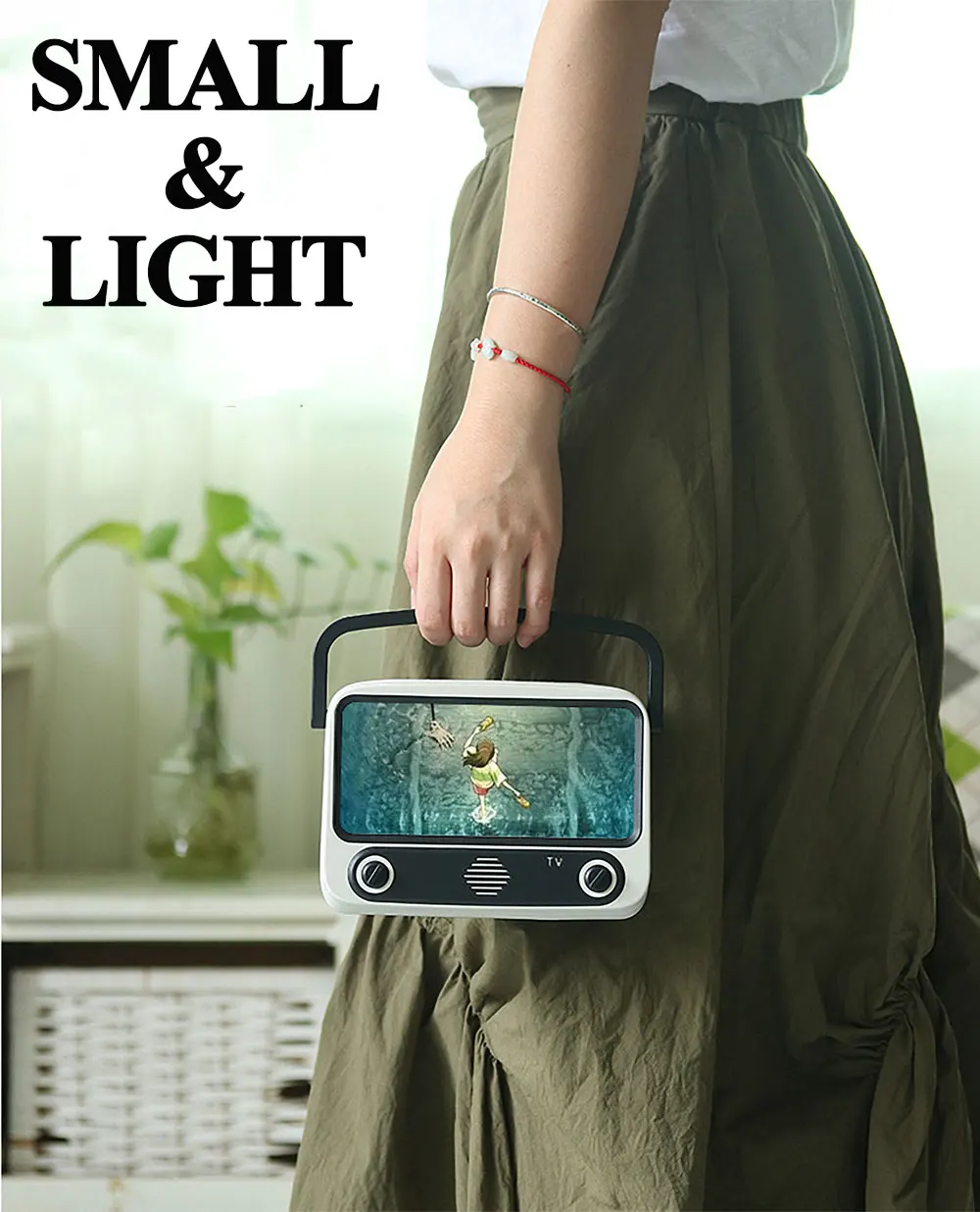 New 3D Surround Sound Bar Wireless Micro Speaker Portable Audio Bass Retro TV Mobile Phone Stand Universal 5.0 BT Speaker