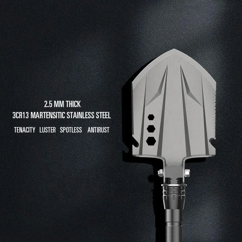 Outdoor Multifunctional Sapper Survival Shovel Camping High Carbon Steel Folding Portable Shovel