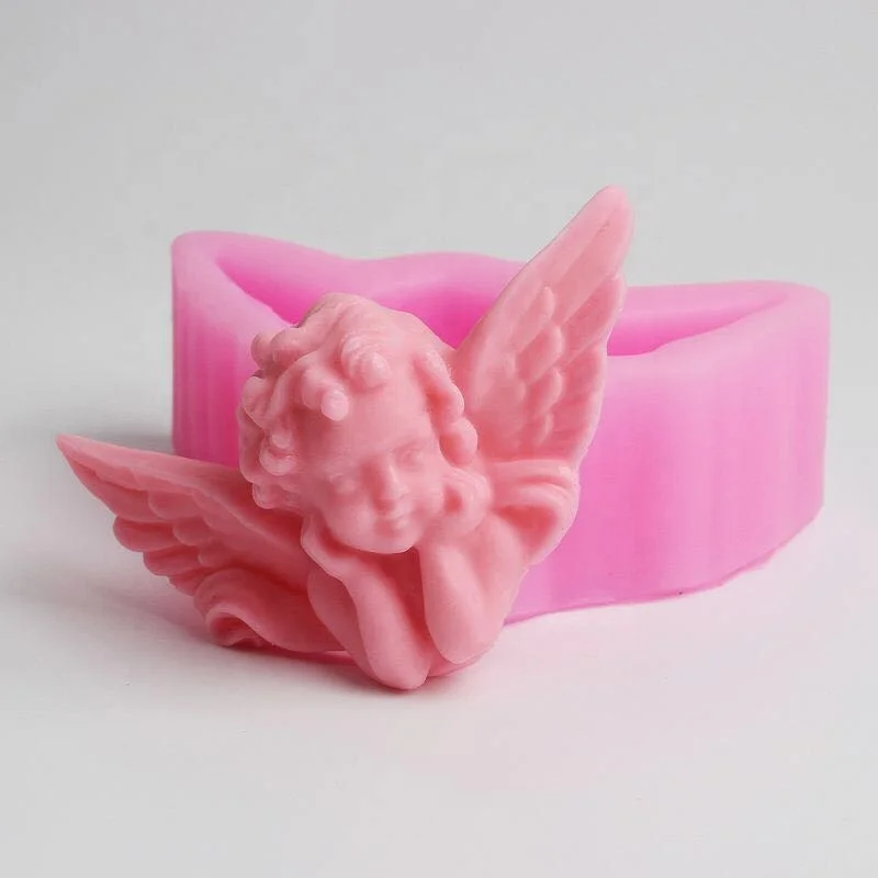 Little Angel Handmade Soap Mold Bear Boy Angel Raccoon Girl Soap Milk Soap Silicone Mold Custom