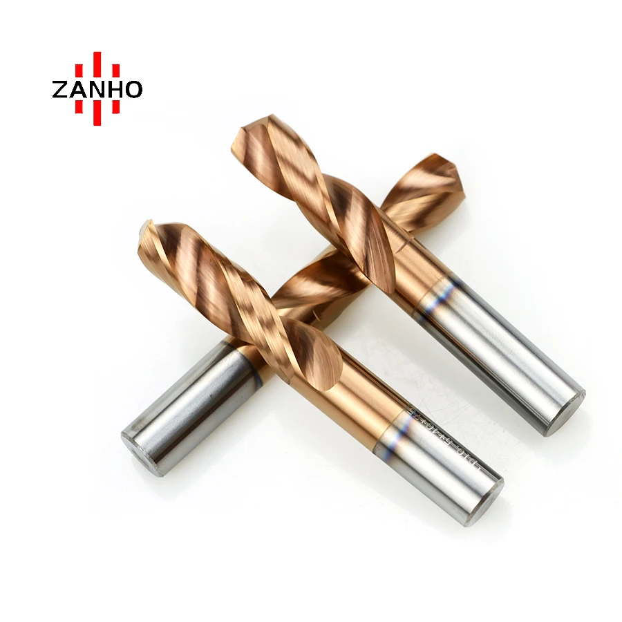 ZANHO HRC55 Solid Carbide Drill Bit Integral Straight Twist Drill for Wood and Steel