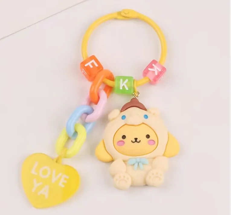 Брелок для ключей с помпоном