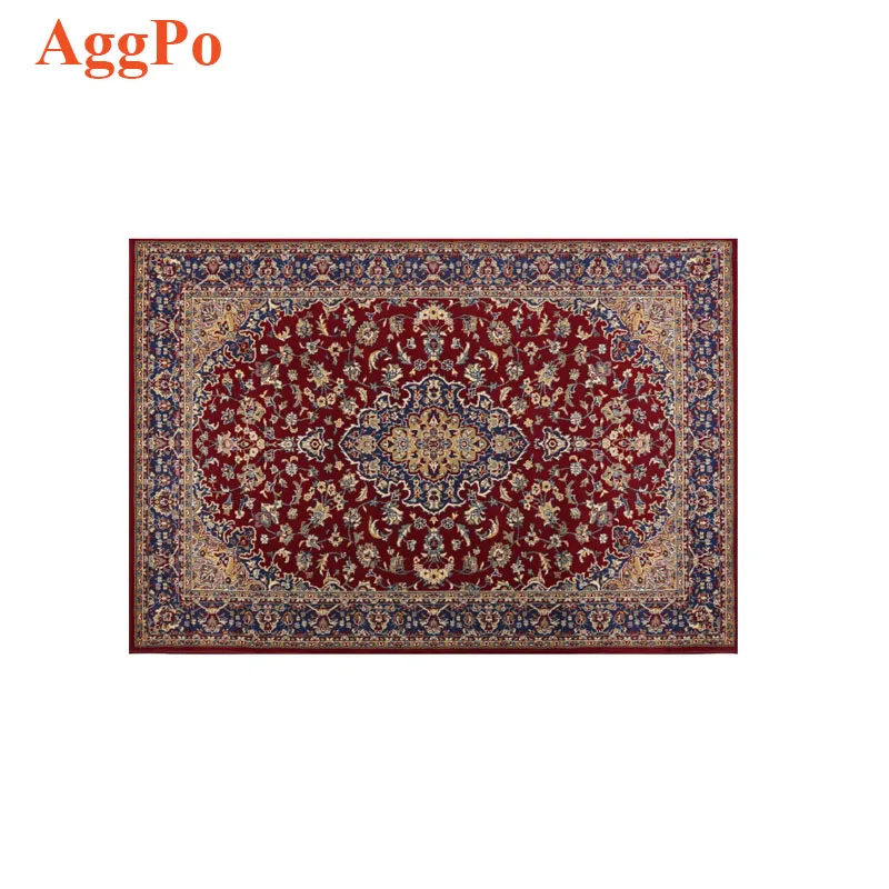 Plush Texture Light Luxury Carpet Moroccan American Style Living Room Carpet Ethnic Style Sofa Bedroom Bedside Blanket