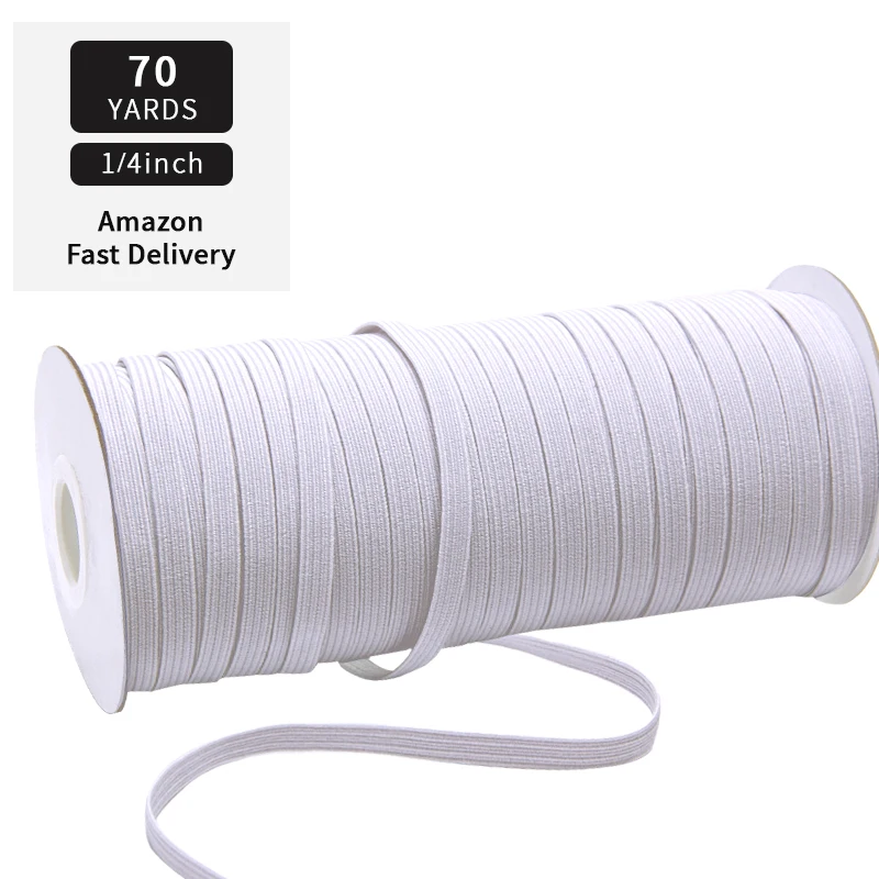 6 мм, 1/4 дюйма, тяжелая эластичная катушка, Заводская поставка, белая эластичная веревка, плоская эластичная лента, низкая цена, поставка