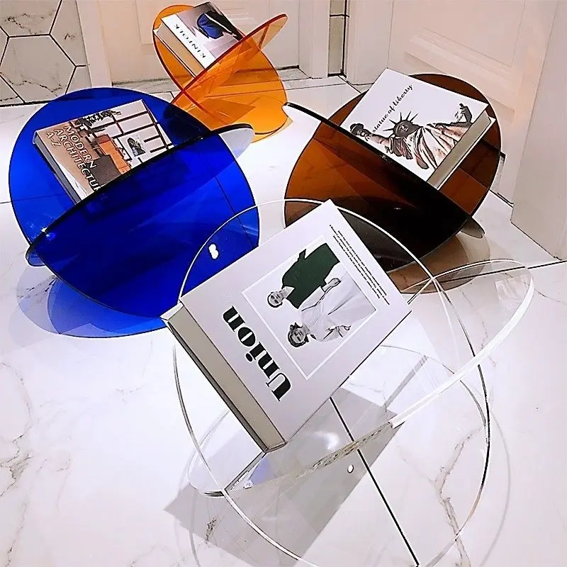 Modern style design plexiglass bookshelf home decorative clear organizer acrylic stand Display Racks For Home