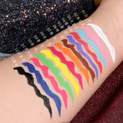 Foreign trade explosion model 17 color eyeliner matte quick-drying color liquid eyeliner lasting non-smudge matte eye shadow