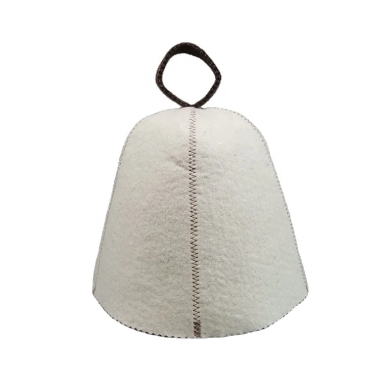 Wool Felt Sauna Hat Cotton  Anti Heat Russian Banja hat for Bath House Head Protection
