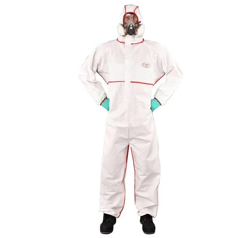 Painter Coverall Spray Waterproof Hazmat Suit Paint clothing Type 5 6 Medical White PPES Disposable Overall Coverall