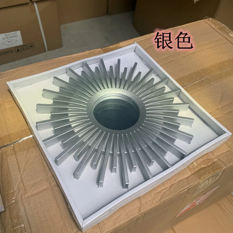 PVC Plastic Sun Shaped Gold and Silver Mirror Background Decorations Round Wall Mirror