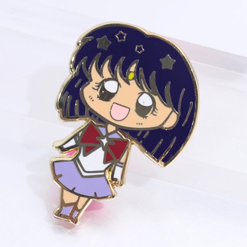 One Piece Enamel lapel pins factory wholesale Cartoon Lapel hat pins metal Badge design logo hard Enamel pin custom