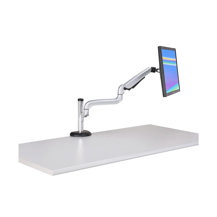 Gas Spring Single or Multiple Monitor Arm w/Sliding Tracks & 3 Types of Arm