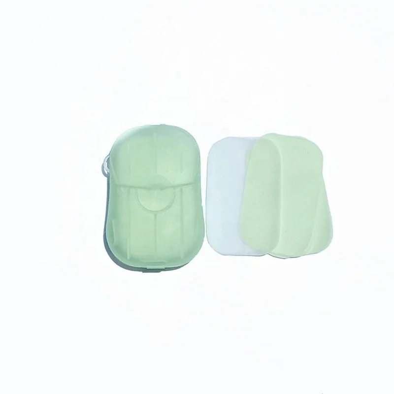 
Wholesale 20pcs outdoor travel mini container disposable portable bath lavender jasmin paper hand soap 