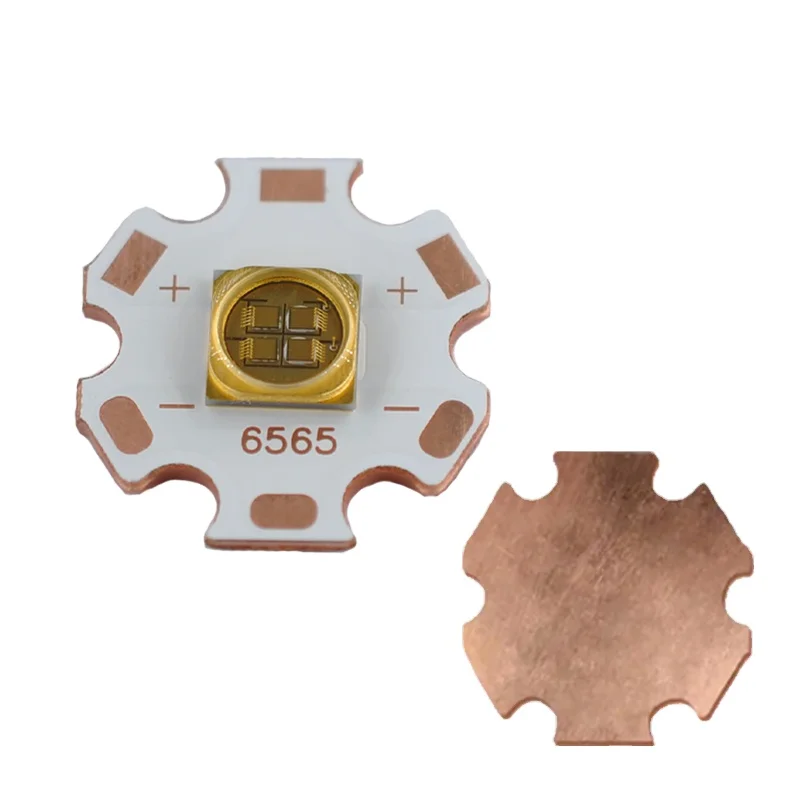 20W SMD LED Laser Module Diode 6565 VCSEL 808nm IR LED with Plane Quartz Lens Beads Lamp Infrared LED