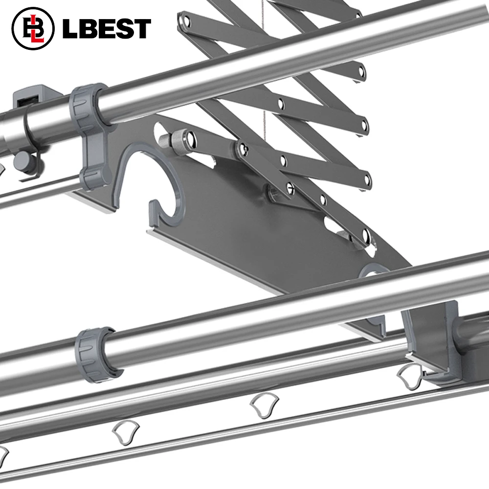 Wholesale smart clothes line automatic dryer sheets thick metal wire wall quilt clothes pole wire hanger for wet clothes