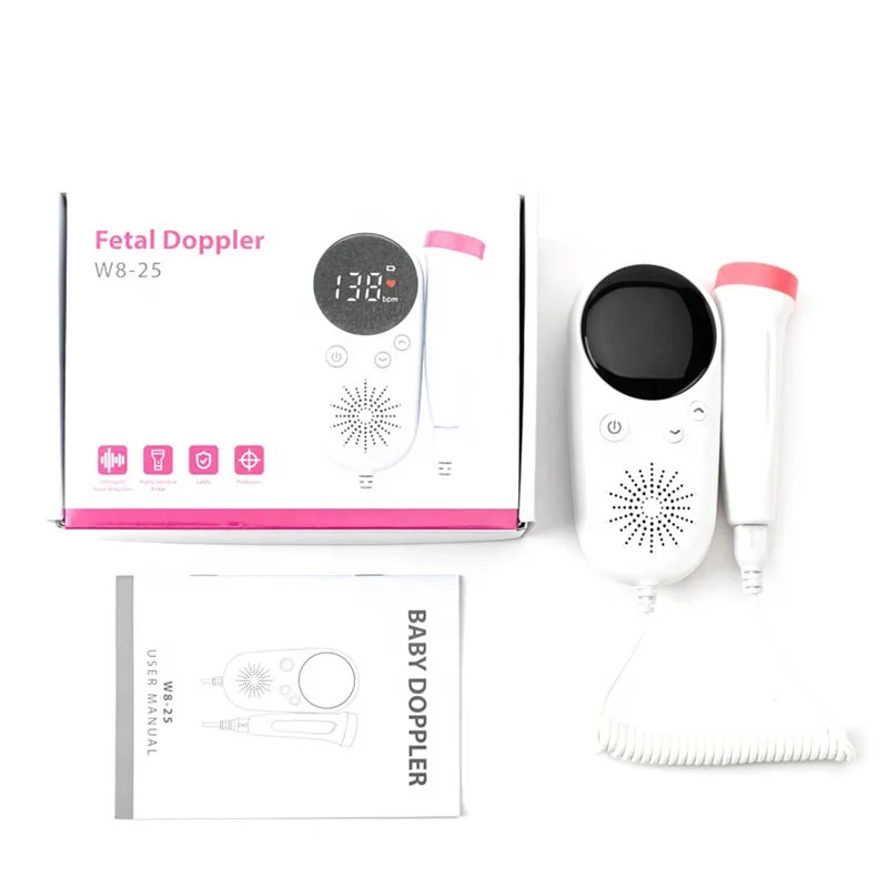 2023 Ultrasonic Pregnant Women Fetal Heart Monitor Home Hand-held Pregnancy Ultrasound Prenatal Fetal Doppler Women Equipment