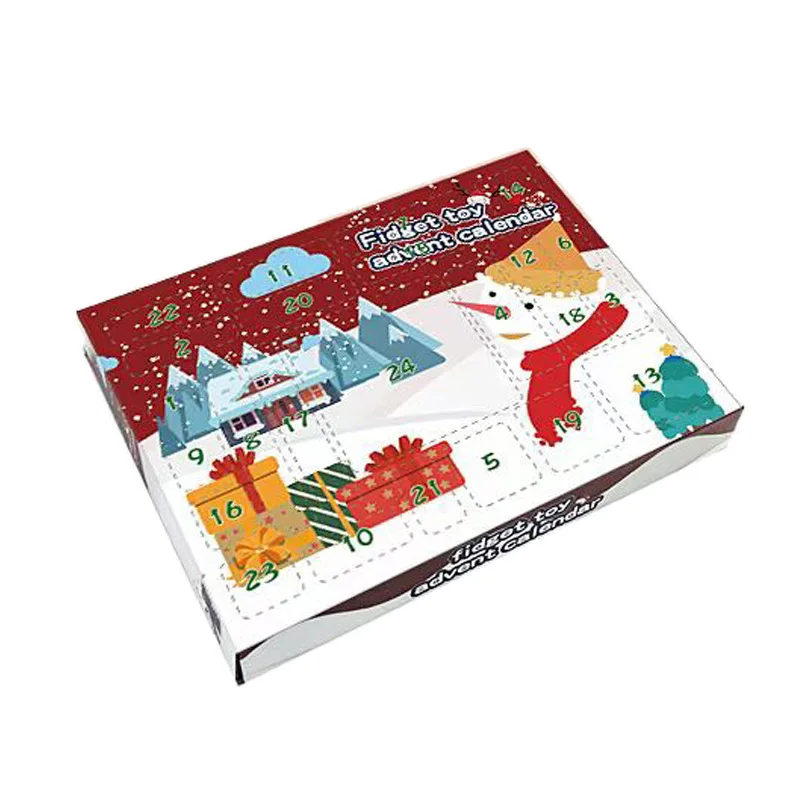 HOT SALE Halloween Advent Calendar Stress Reliever Bubble Sensory Toys Autism Christmas Fidget Toy Advent Calendar