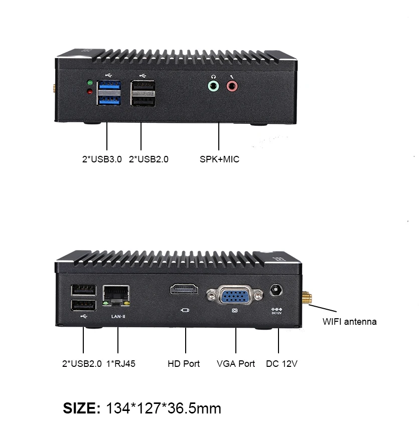 
Top 10 Hot Sale Mini Games PC Embedded With Serial Parallel Ports N2840 2GB RAM 32GB Flash 
