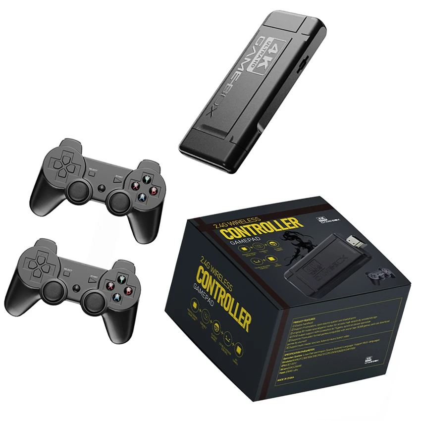 2022 Brand New Two Handle Portable Android Black Gaming Console for Classic Game