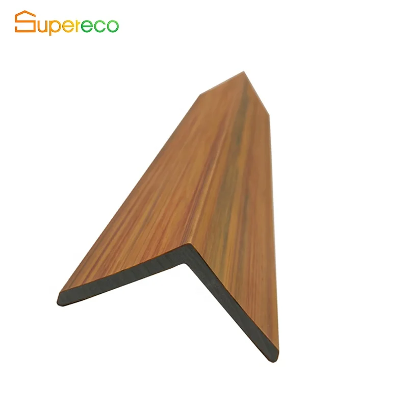 Wood plastic composite decking flooring L corner60*60mm outdoor WPC decking edge cover for end cover L corner for wall panel