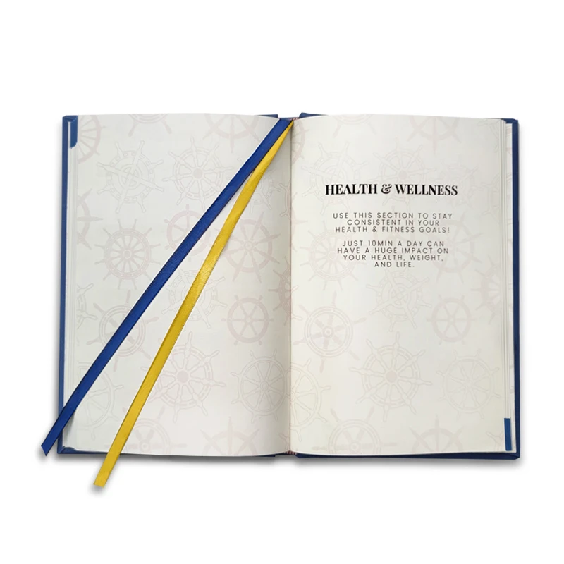 2023 book custom printing service custom size hardcover PU leather cover diary weekly monthly travel planner journal