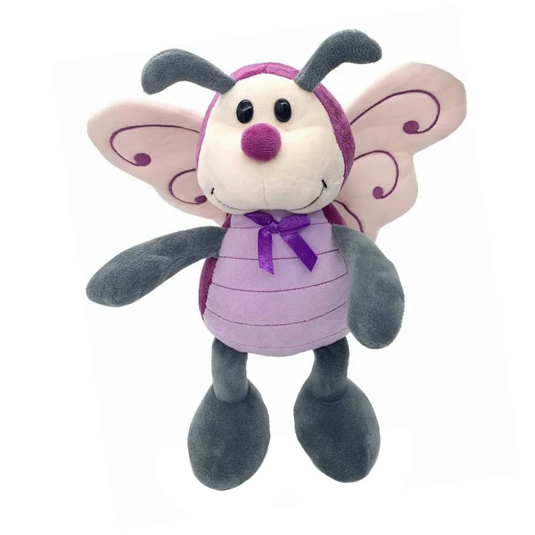 Realistic Soft Butterfly Plush Bug Toys With Embroidered Wings
