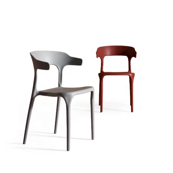 Fixed backrest low arm restaurant Dinning Living Room Dinning PP Plastic Chair