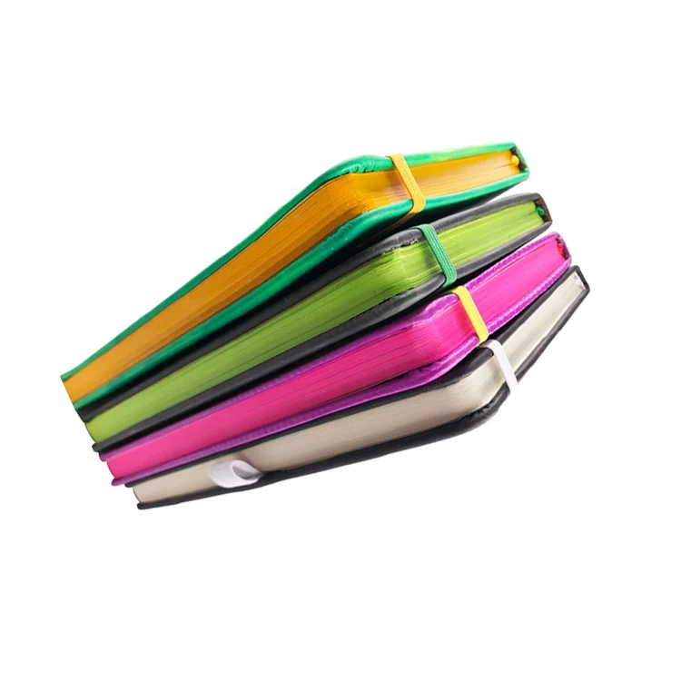 
Custom A5 Hardcover PU Leather Heat Discoloration Notebook with Elastic Band 