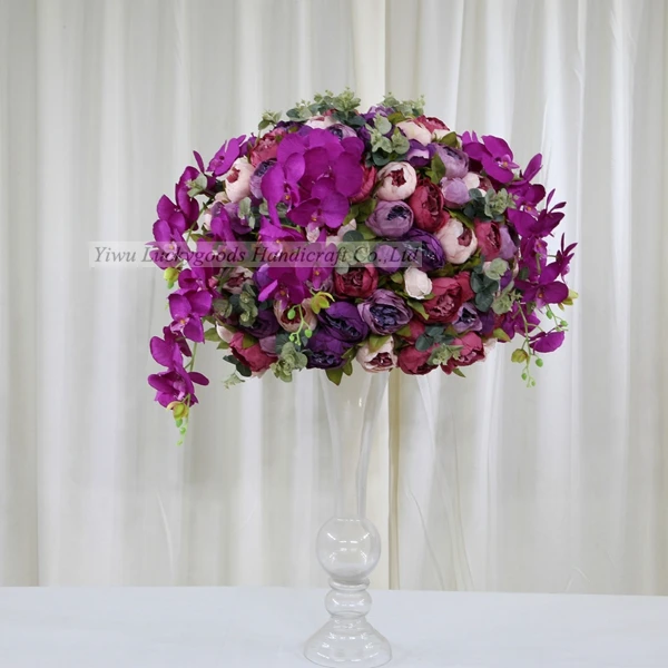LFB1489 double layer artificial white ivory wedding decoration flower centerpiece  wholesale