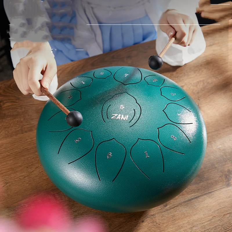 Ethereal drum hand pan 6 Inch 11 Notes Percussion alloy steel Drum colorful Tongue