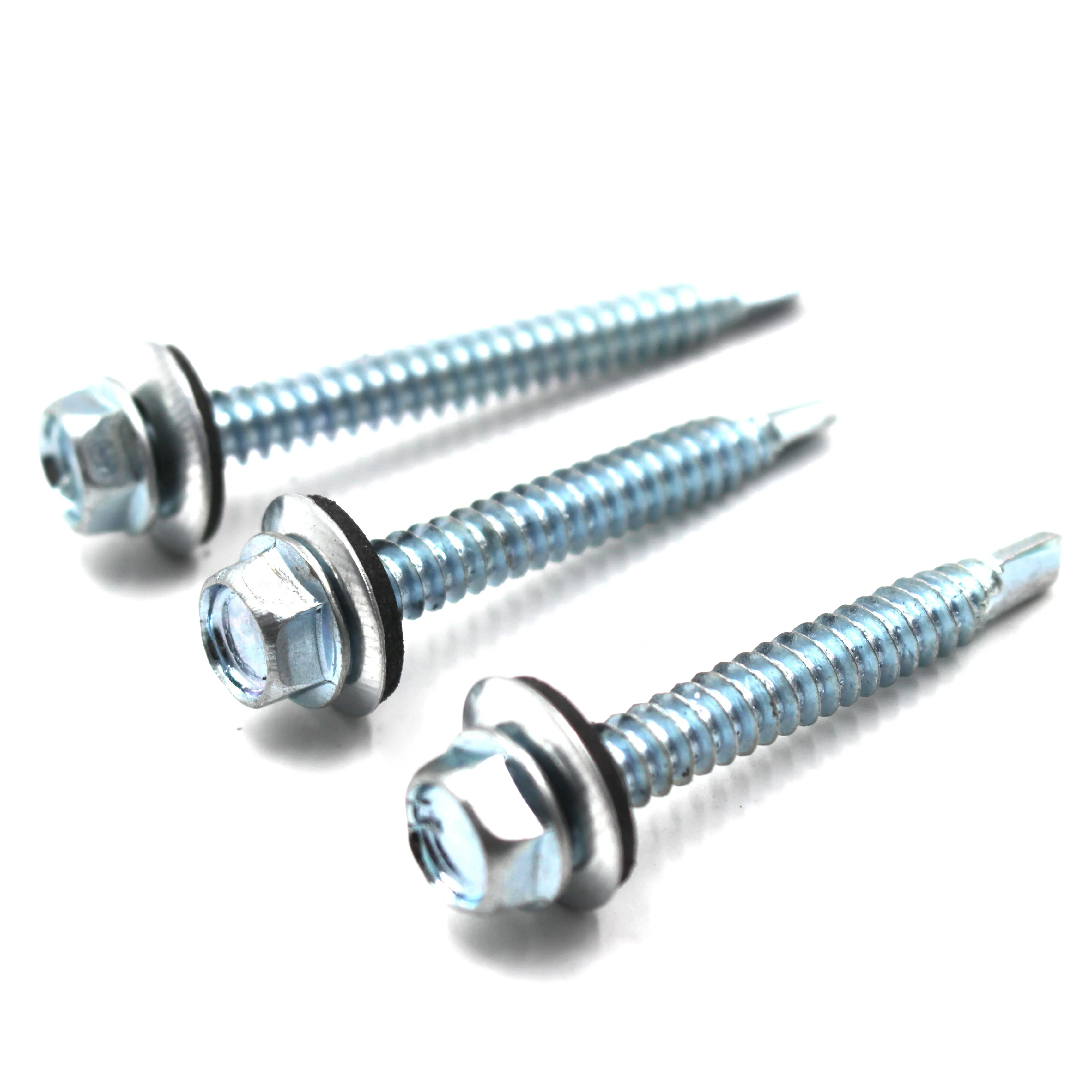 galvanized hex head self drilling screws for metal roofing with EPDM washer