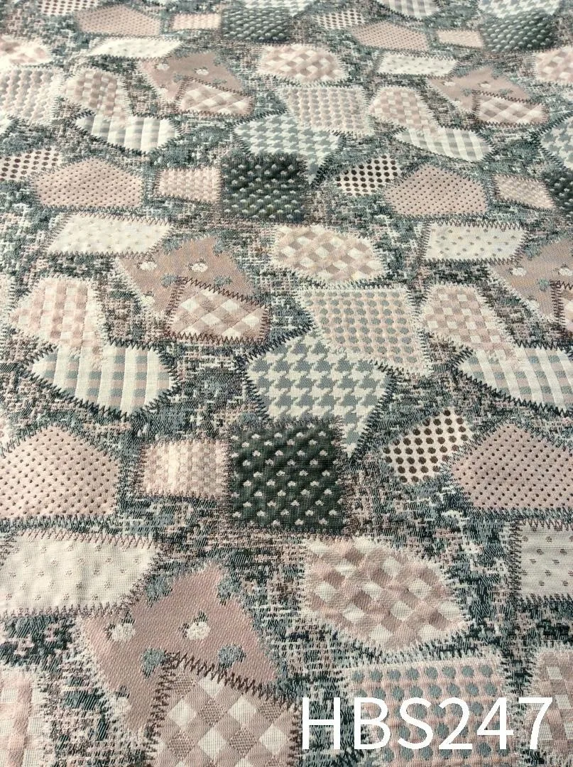 Eco-friendly 2024 New Design Polyester Geometric Tencel Cotton Brocade Geometry Woven Jacquard Fabrics for Women Clothing