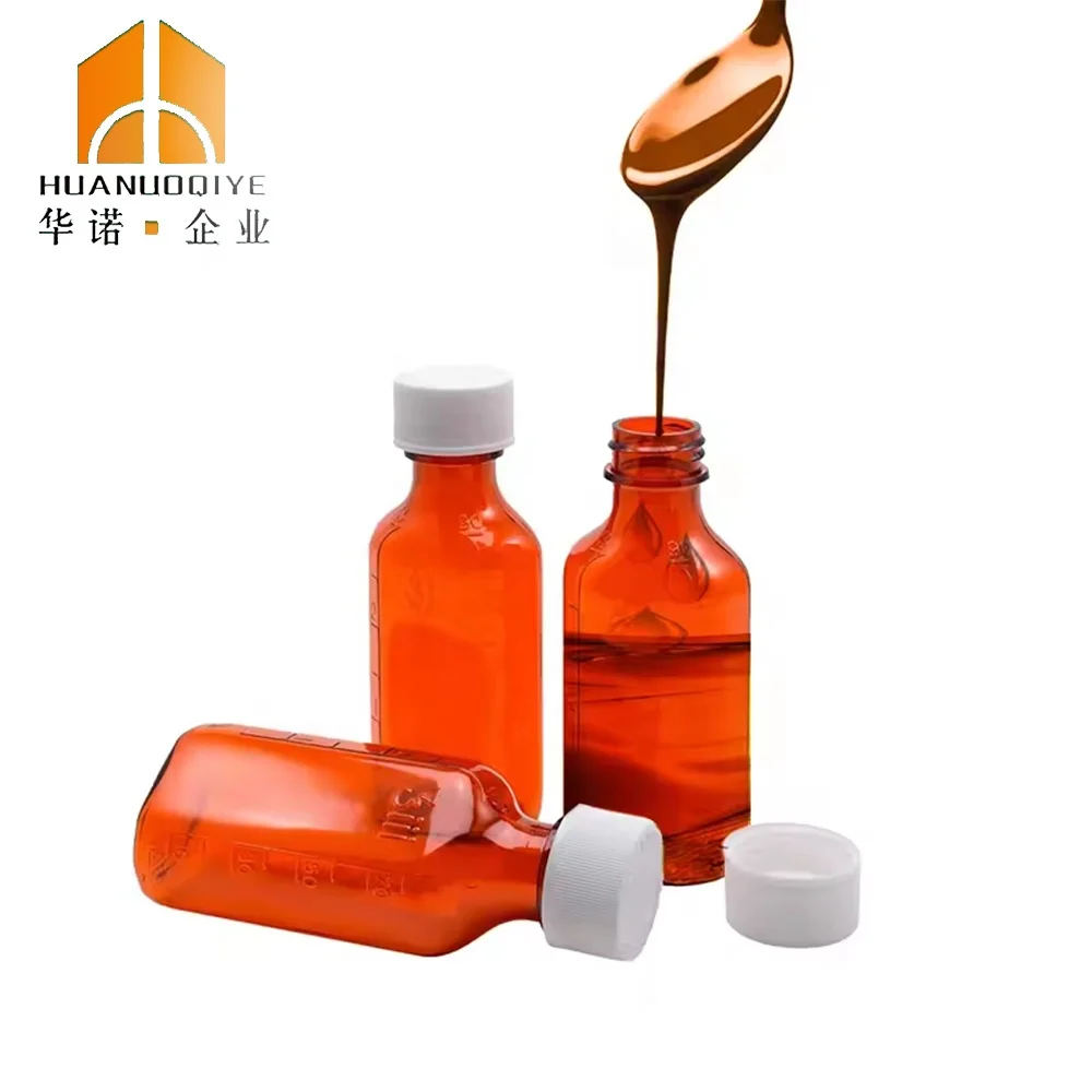 2oz 4oz 6oz Medicine Plastic Liquid Bottle Oval Cough Syrup Medicine Container