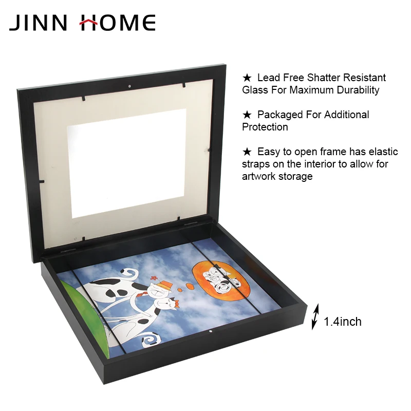 Jinnhome Детские художественные Рамки для работы открывающиеся спереди отлично подходят детских рисунков рамки теневой коробки оптовая продажа школьная работа дома или офиса