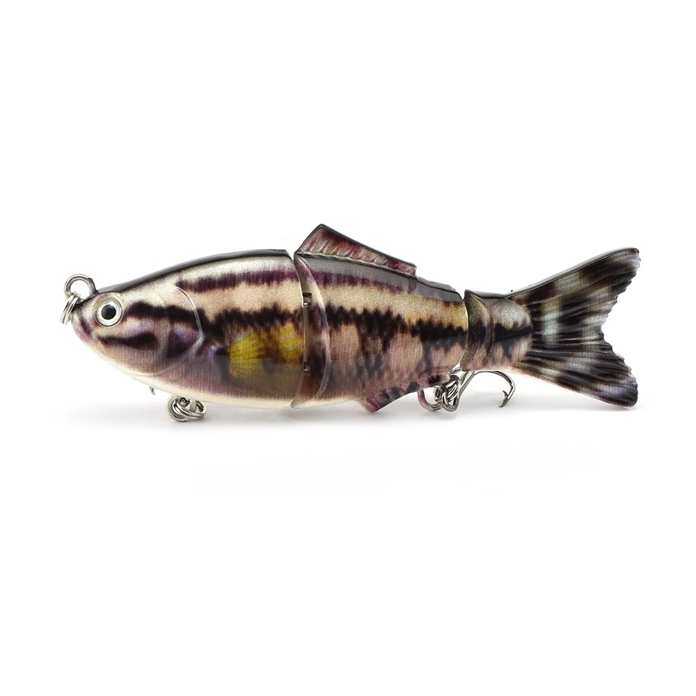 NEW 95mm 17.6g Three Section Swimbait MINI Slow Sinking Hard Plastic Fishing Bait Strong Body Jointed Fishing Lures