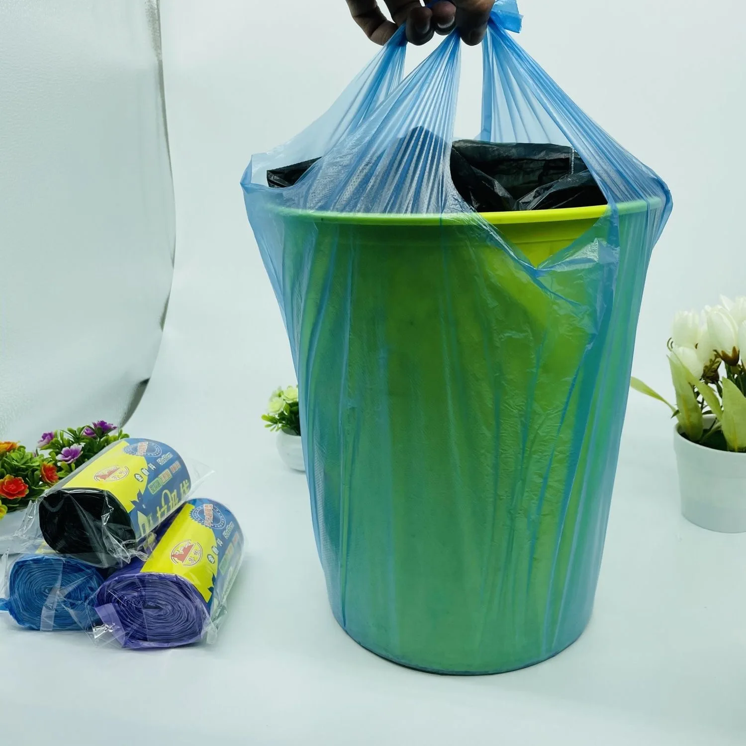 Garbage Bag Disposable PE Plastic Film Thickened Garbage Bag Waterproof And Oil Proof Kitchen And Restaurant Loading Garbage